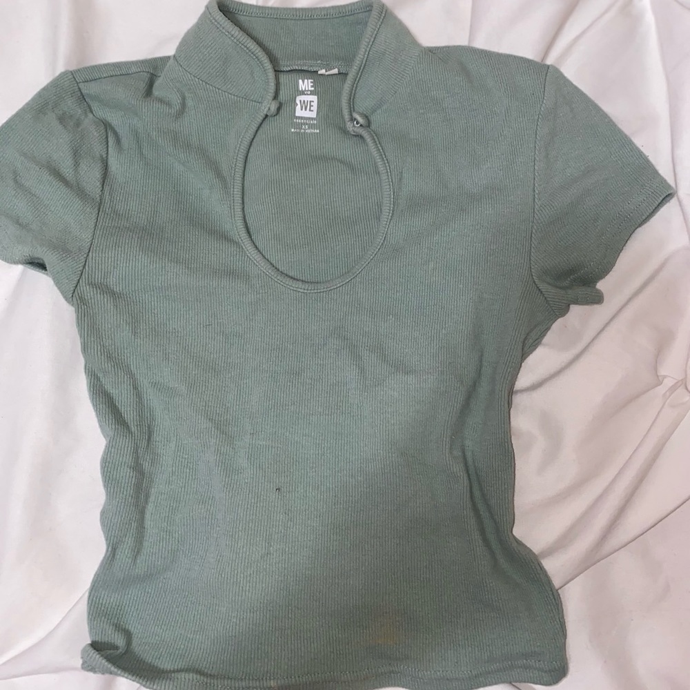 Sage green crop top
